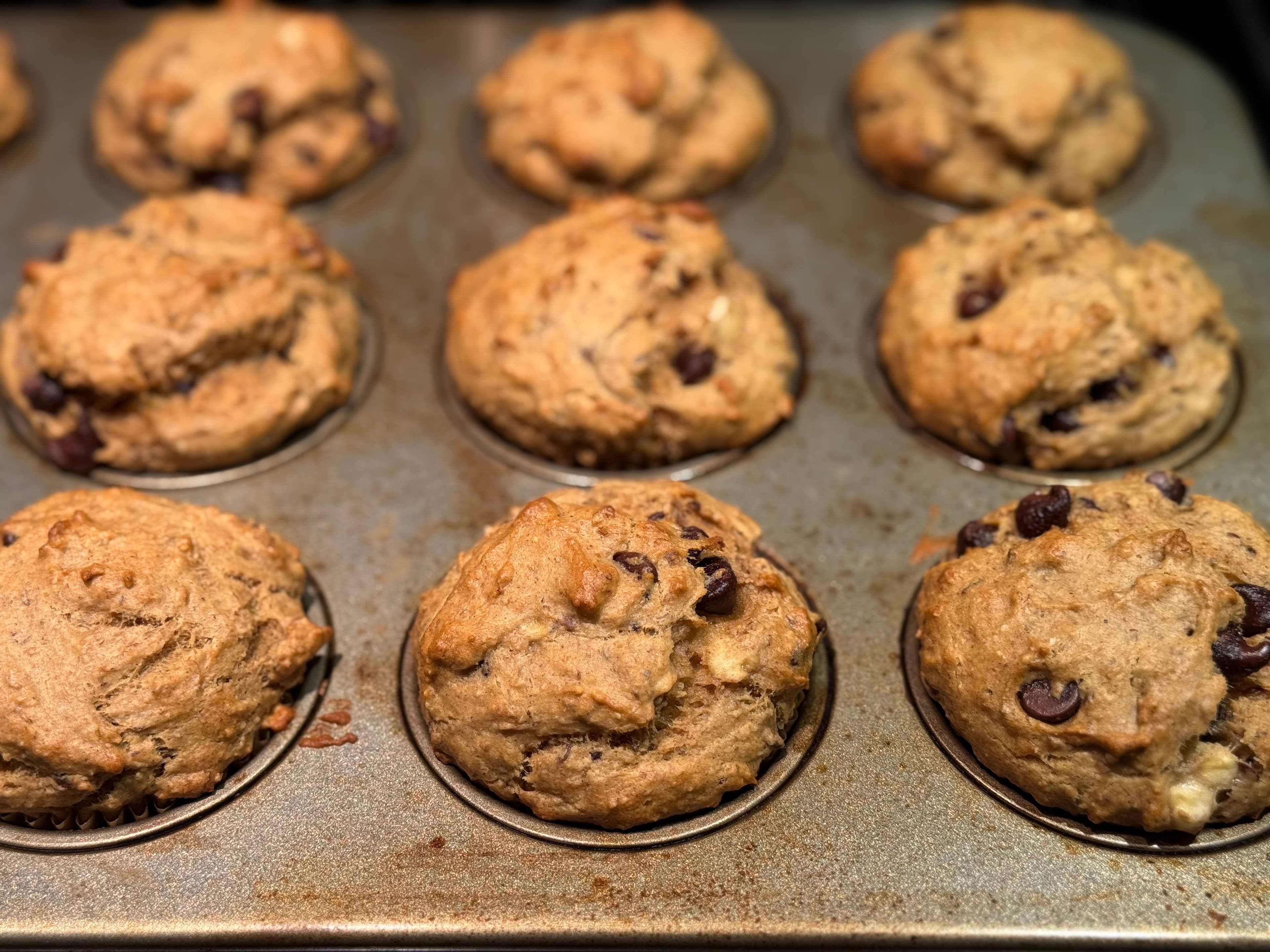 Breakfast Banana Chocolate Chip Muffins