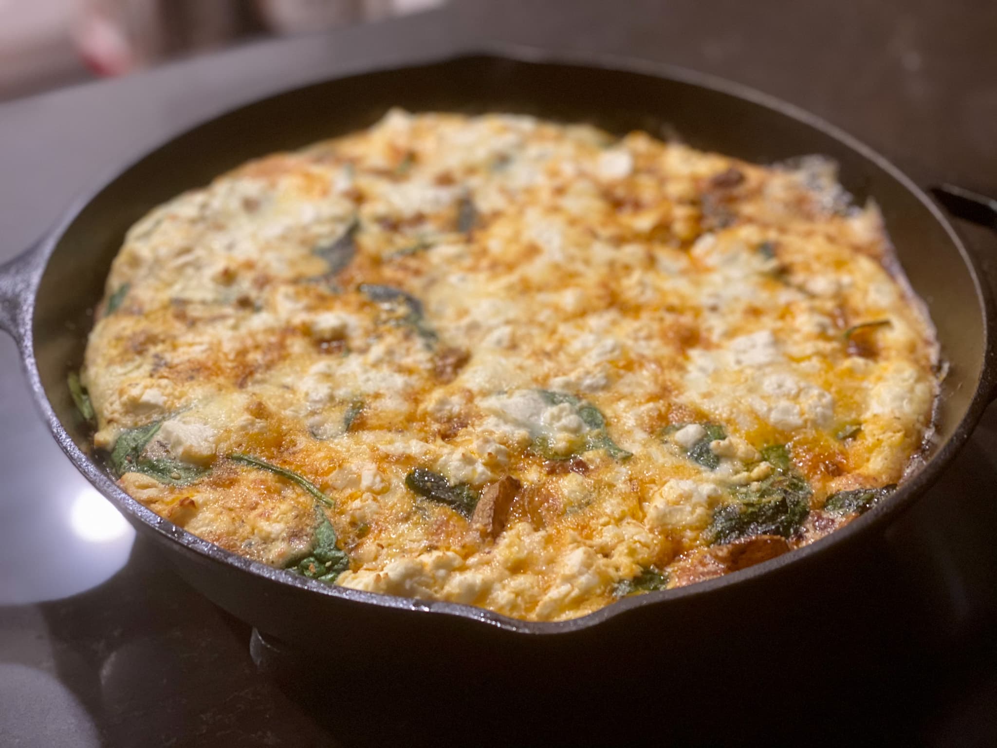 Chorizo, Potato, and Feta Frittata